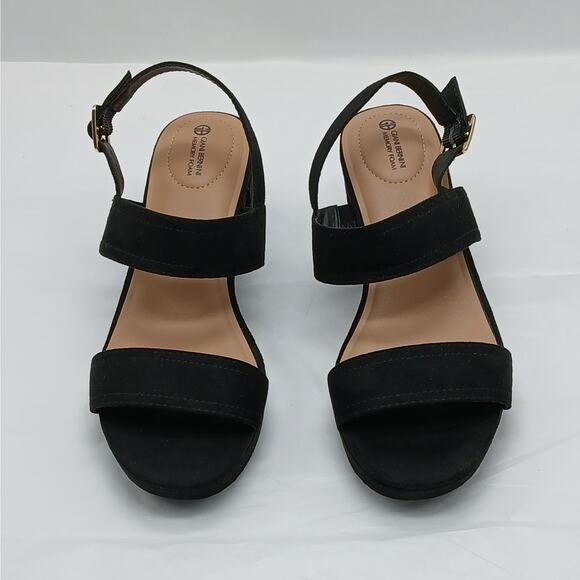 Giani Bernini Womens Sandals Shoes Size 7M Black Chunky Heel Platform Summer - Picture 3 of 12